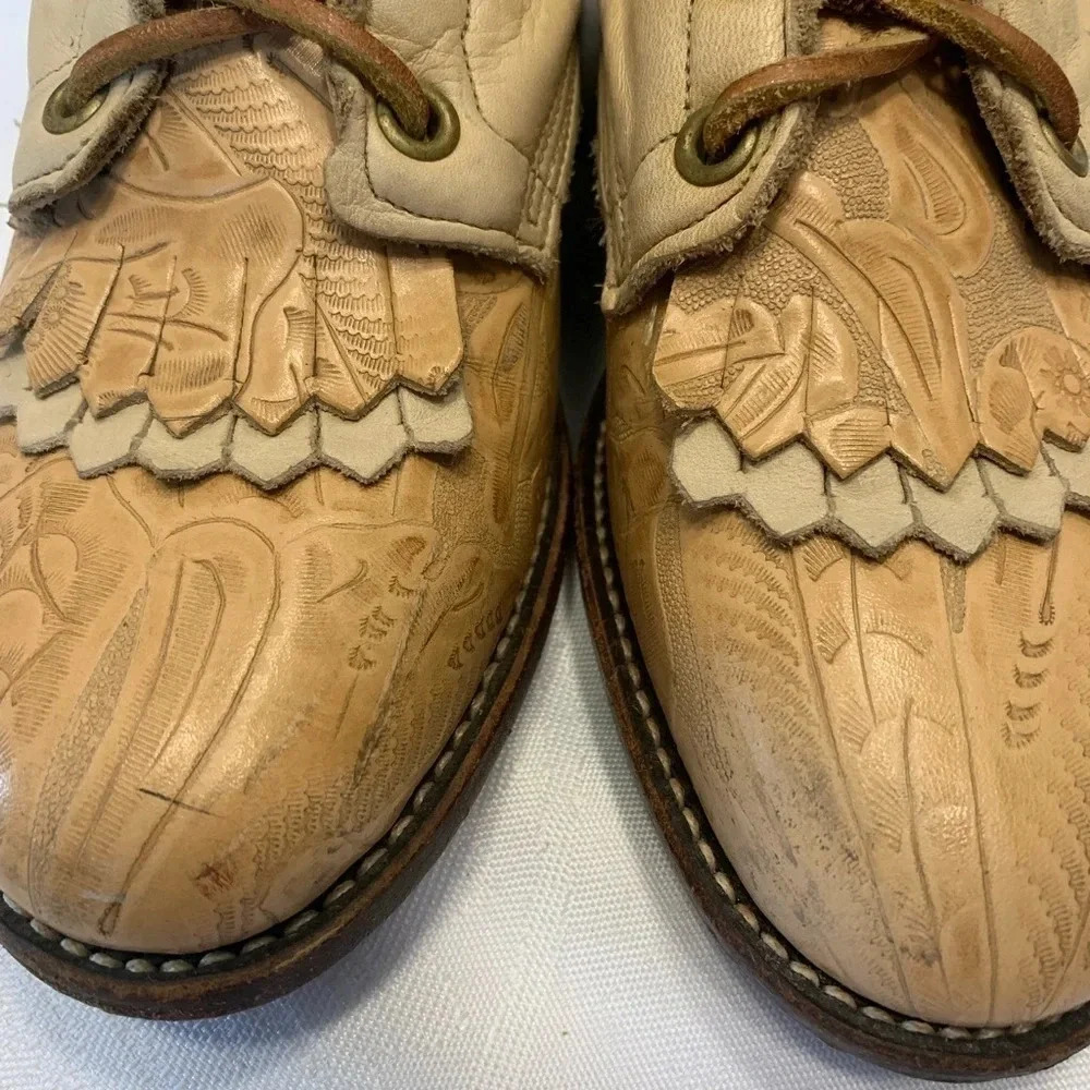 Vintage Larry Manhan Nattool Roper Boots Size 6.5 granny, core cowgirl leather - Picture 3 of 10